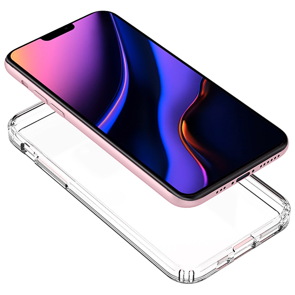 50Pcs/Pack Clear Acrylic + TPU Hybrid Back Case for iPhone (2019) 5.8-inch - Transparent-8