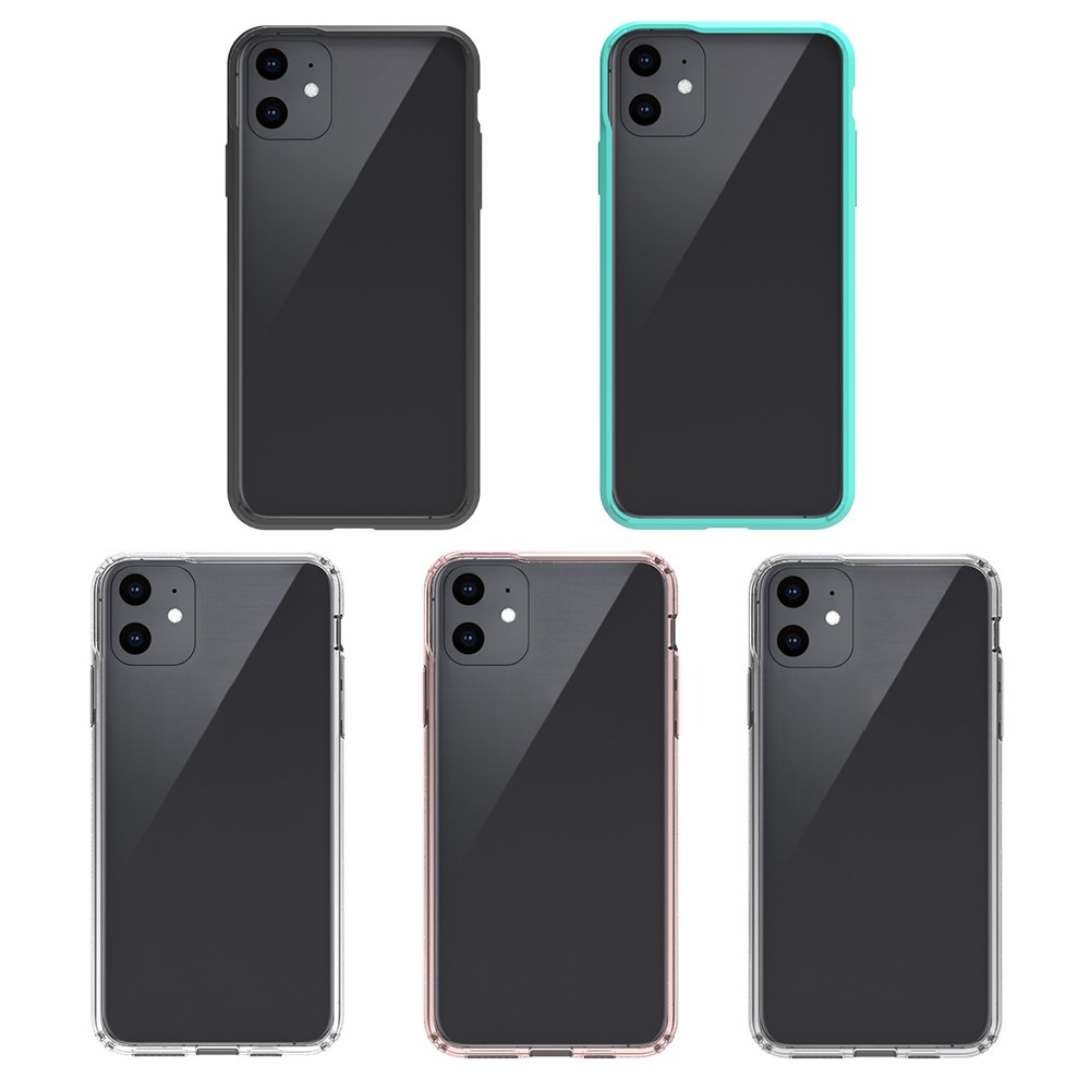 50Pcs/Pack Clear Acrylic + TPU Hybrid Phone Shell for iPhone (2019) 6.5-inch - Transparent-11