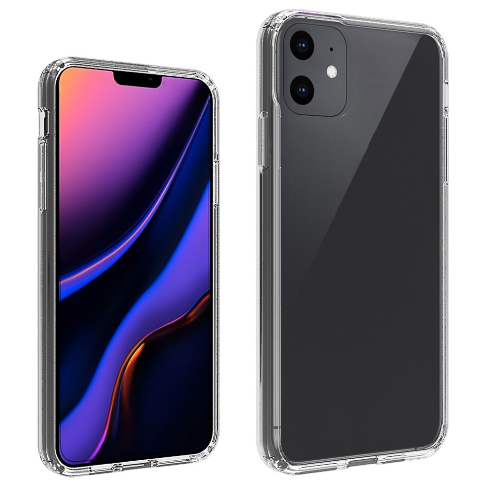 50Pcs/Pack Clear Acrylic + TPU Hybrid Phone Shell for iPhone (2019) 6.5-inch - Transparent-4