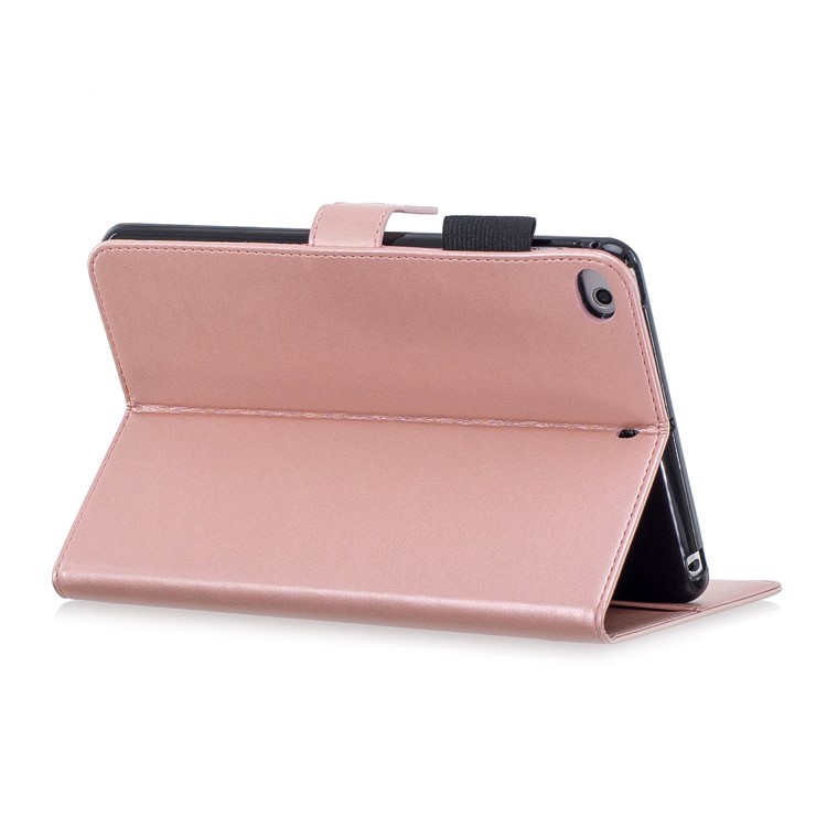 Imprint Wintersweet Leather Wallet Stand Tablet Case for for iPad mini (2019) 7.9 inch/mini 4 3 2 1 - Rose Gold-4