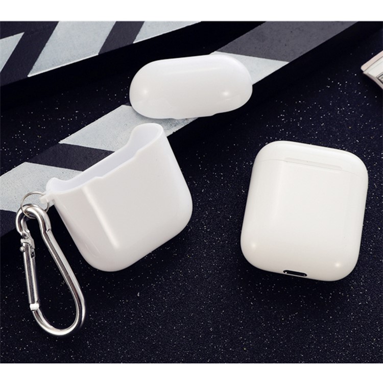 TPU Clear Airpods Transparente Para Apple Airpods Com Estojo De Carregamento (2016) - Branco-1