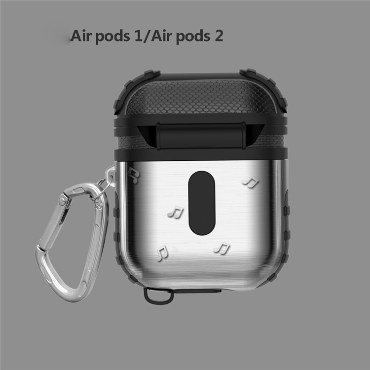 Silicone + Metal Hybrid Case for Apple AirPods with Charging Case (2019) (2016) / Wireless Charging Case (2019) - Silver-6