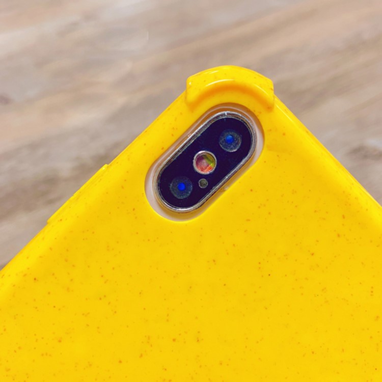 Shock-proof  Wheat Straw TPU Phone Case for iPhone X / XS - Yellow-3