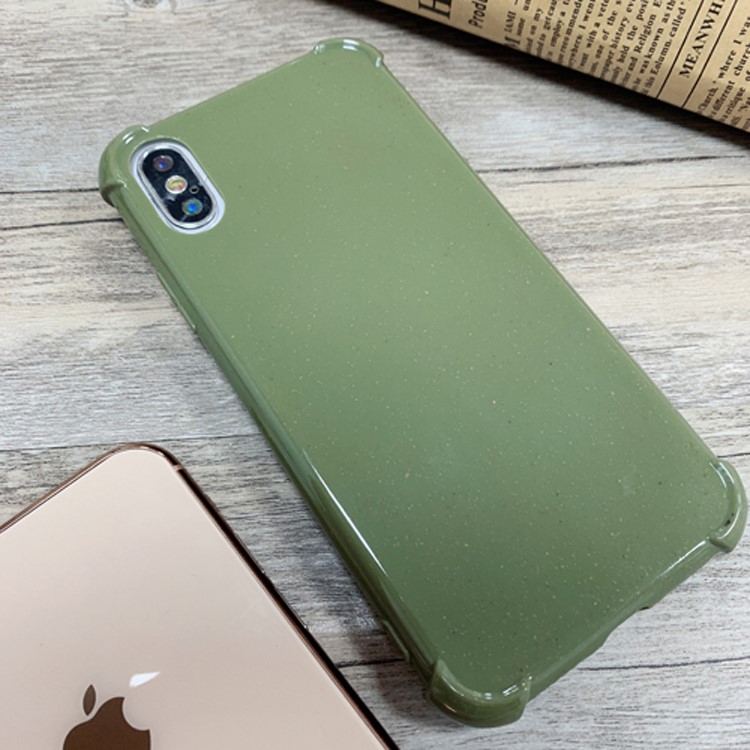 

Shock-proof Wheat Straw TPU Phone Case for iPhone X / XS - Green, iPhone XS 5.8 inch