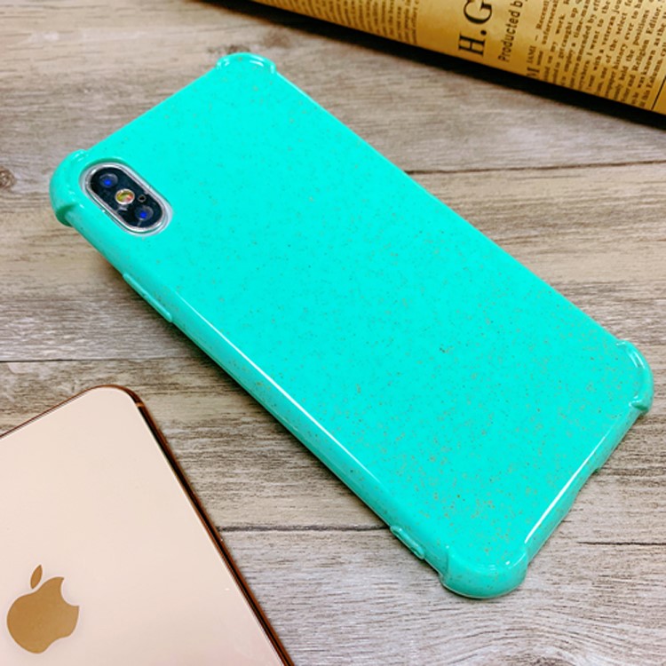

Раковина Телефона Соломы Пшеницы TPU Против Падения Для Iphone XS Max 6,5 Дюймов - Циан, iPhone XS Max 6.5 inch