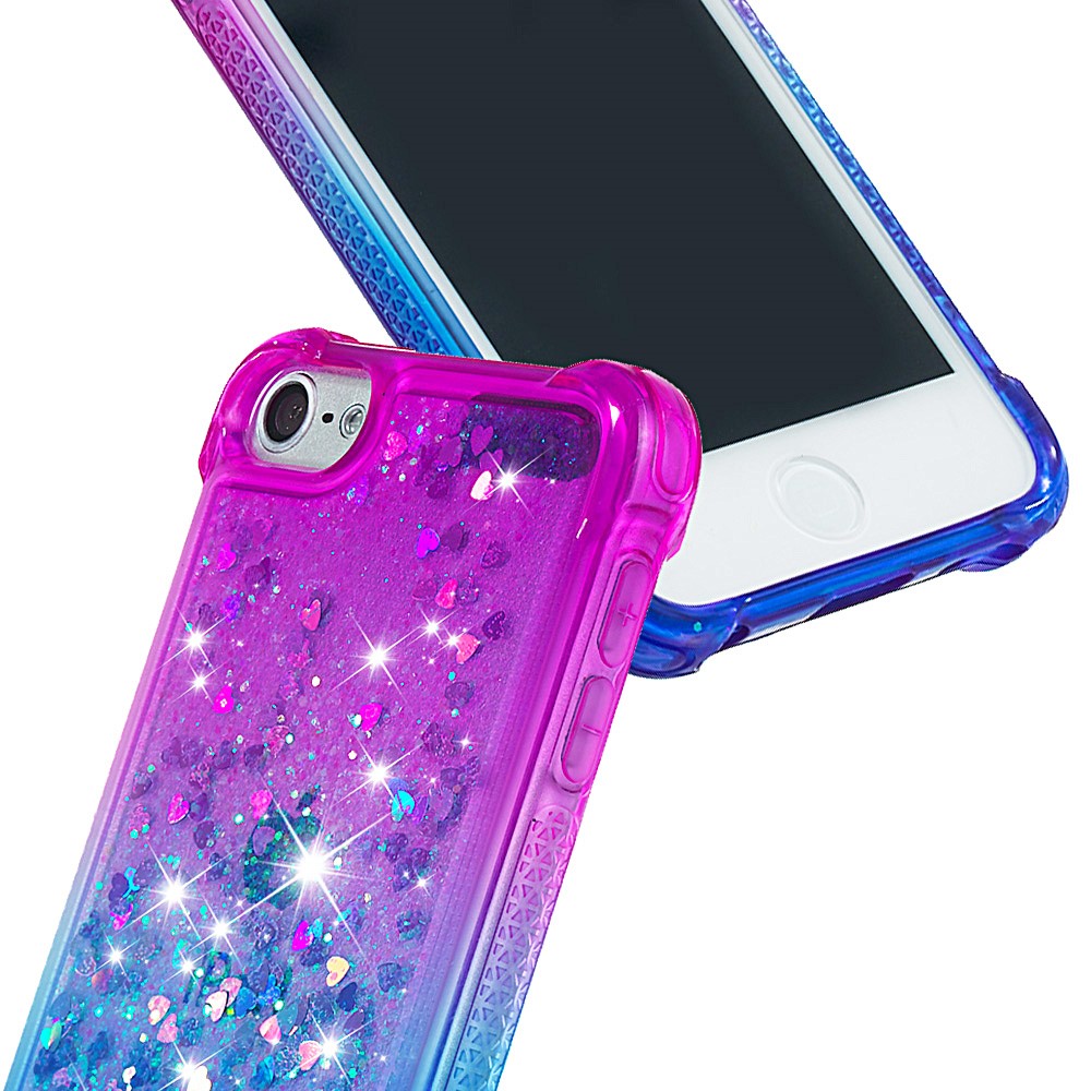 Gradient Glitter Powder Quicksand TPU Case for iPod Touch (2019) / Touch 6 / Touch 5 - Purple / Dark Blue-4
