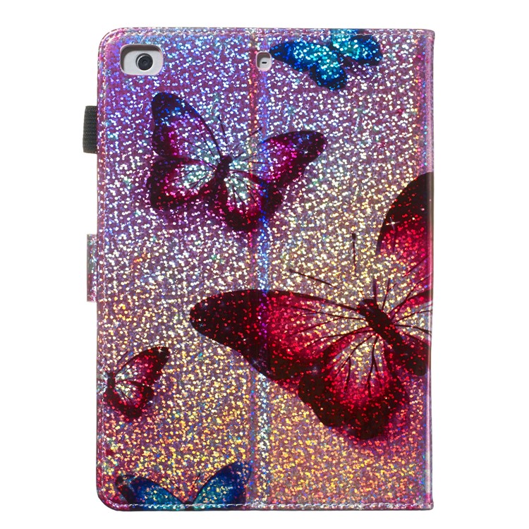 Reflective Wallet Stand Leather Case for iPad mini 4 3 2 1 / mini (2019) 7.9 inch - Butterfly-3