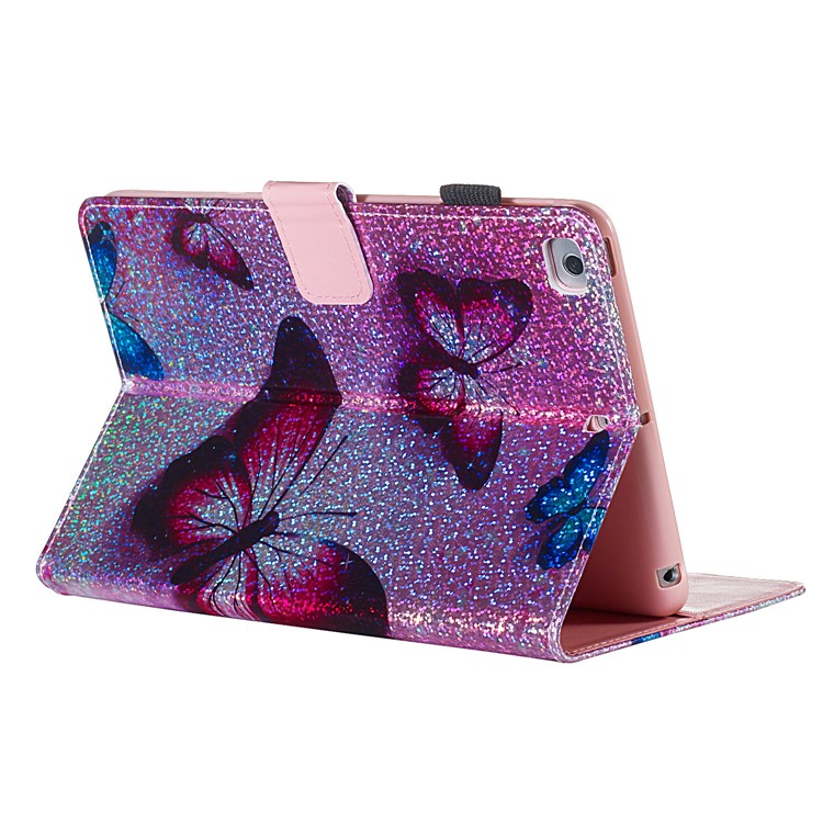 Reflective Wallet Stand Leather Case for  iPad mini 4 3 2 1 / mini (2019) 7.9 inch - Butterfly-4