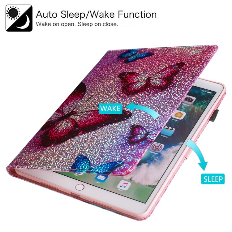 Reflective Wallet Stand Leather Case for iPad mini 4 3 2 1 / mini (2019) 7.9 inch - Butterfly-7