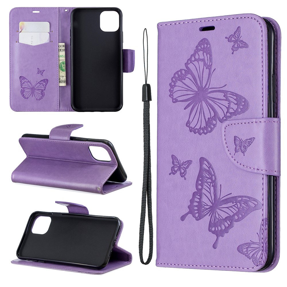 Wholesale Imprint Butterfly Leather Wallet Phone Case For Iphone 11 Pro Max 6 5 Inch 19 Purple From China Tvc Mall Com