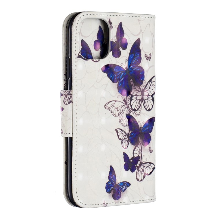 Para O Iphone (2019) 6.1-inch Padrão Impressão PU Carteira De Couro Carteira Caso De Telefone Celular - Lindas Borboletas-3
