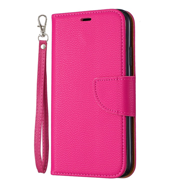 Portefeuille De Cuir De Texture Litchi Stand Cas De Téléphone Mobile Pour Iphone (2019) 6,1 Pouces - Rose-2
