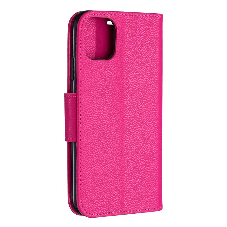 Portefeuille De Cuir De Texture Litchi Stand Cas De Téléphone Mobile Pour Iphone (2019) 6,1 Pouces - Rose-3