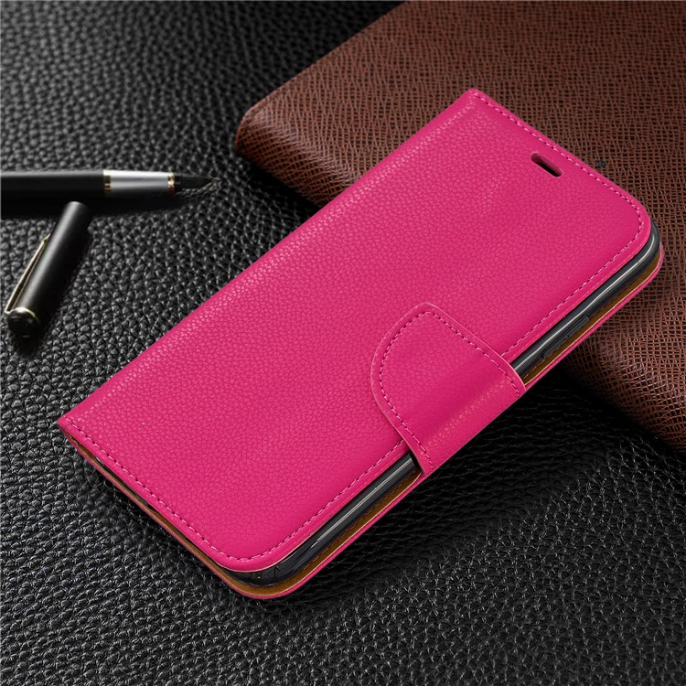 Portefeuille De Cuir De Texture Litchi Stand Cas De Téléphone Mobile Pour Iphone (2019) 6,1 Pouces - Rose-7