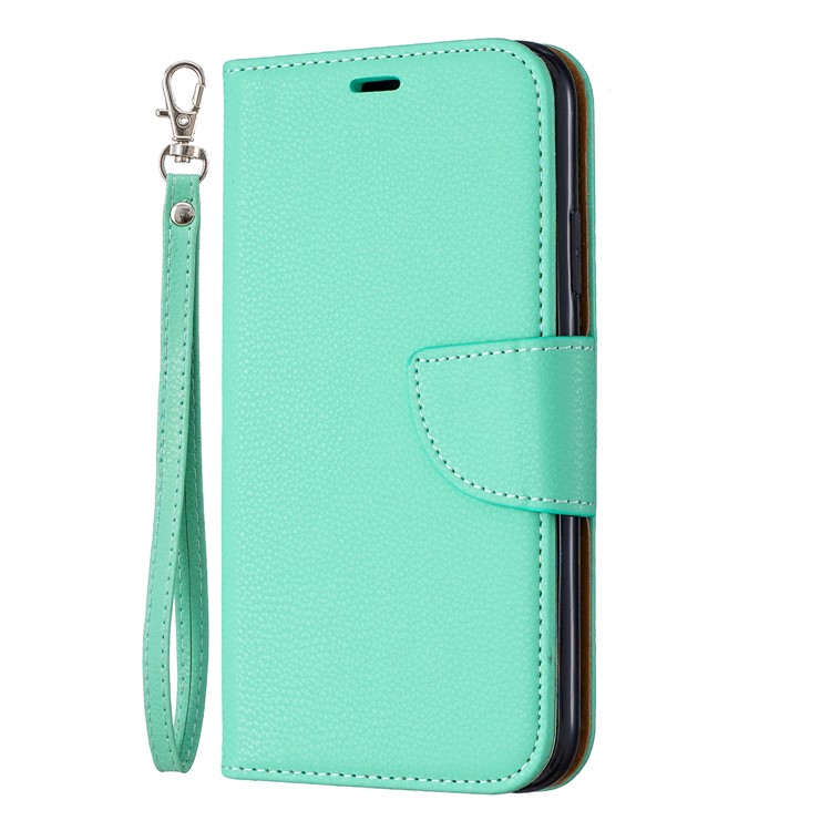 Portefeuille De Cuir De Texture Litchi Stand Cas De Téléphone Mobile Pour Iphone (2019) 6,1 Pouces - Vert-2