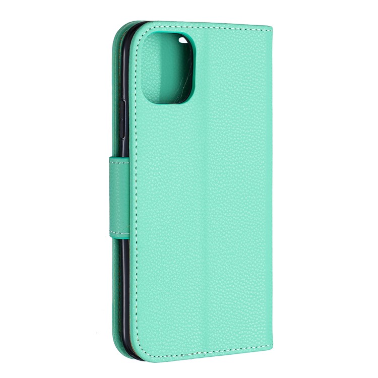 Portefeuille De Cuir De Texture Litchi Stand Cas De Téléphone Mobile Pour Iphone (2019) 6,1 Pouces - Vert-3