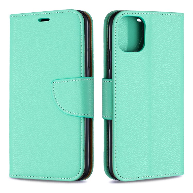 Portefeuille De Cuir De Texture Litchi Stand Cas De Téléphone Mobile Pour Iphone (2019) 6,1 Pouces - Vert-4