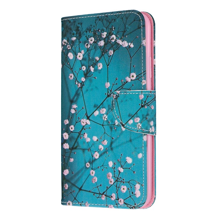 Pattern Printing PU Leather Flip Stand Phone Shell for iPhone (2019) 6.5-inch - Tree with Flowers-2