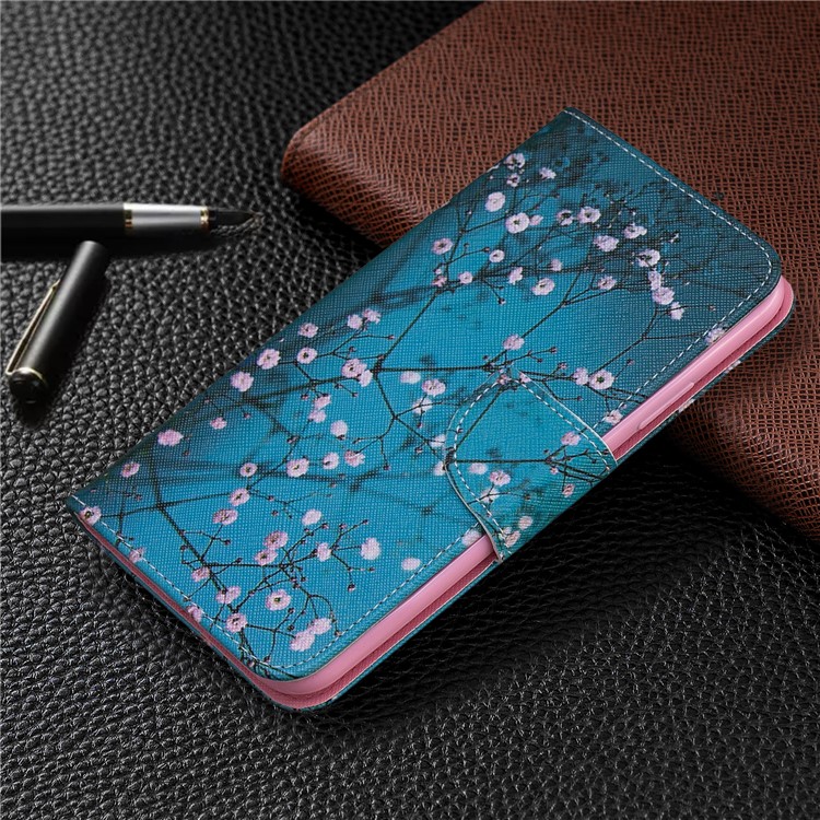 Pattern Printing PU Leather Flip Stand Phone Shell for iPhone (2019) 6.5-inch - Tree with Flowers-7