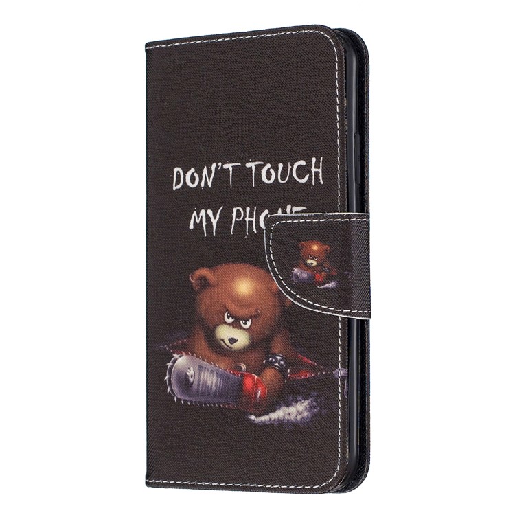 Pattern Printing PU Leather Flip Stand Phone Shell for iPhone 11 Pro Max 6.5 inch (2019) - Bear And Its Warnings-2