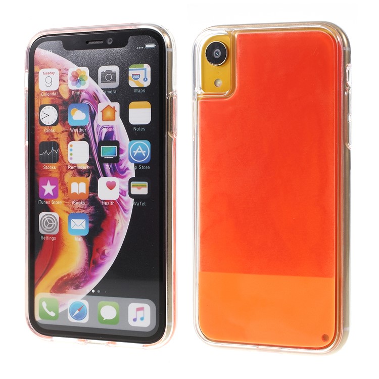 Anti-dropping Luminous Quicksand TPU Phone Case for iPhone XR 6.1 inch - Red-1