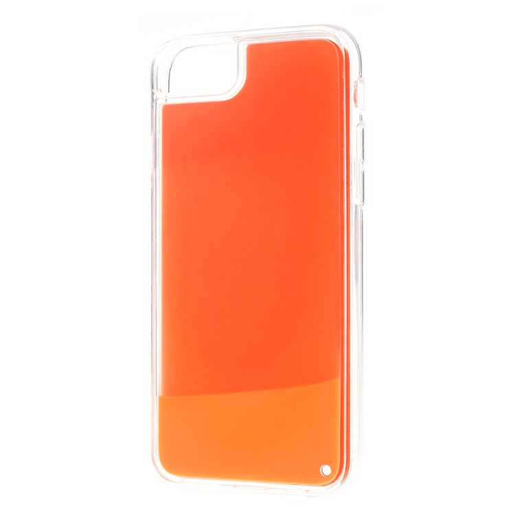 Shockproof Luminous Quicksand Soft TPU Protective Case for iPhone 6 / 6s - Red / Orange-2