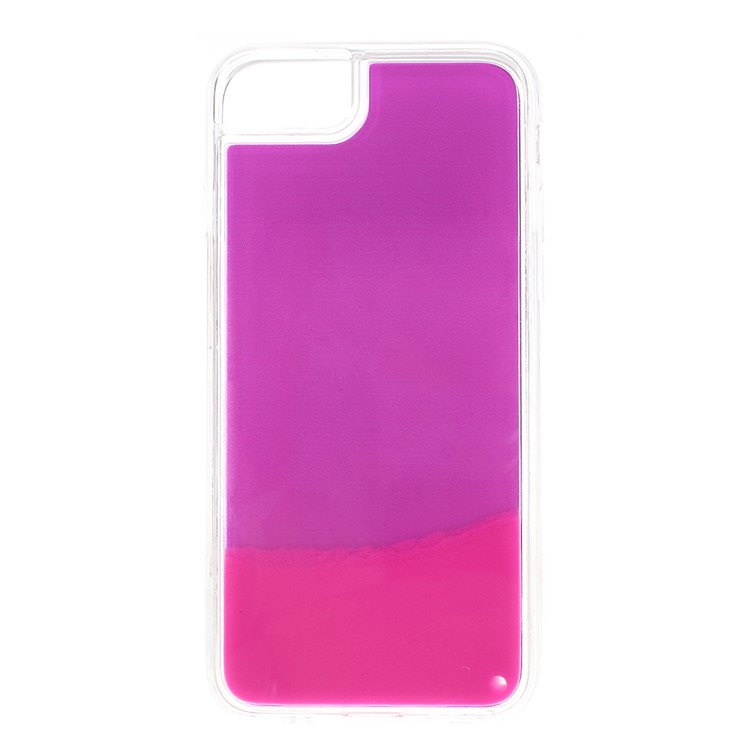 Luminous Quicksand TPU+Acrylic Phone Cover for iPhone 8 Plus / 7 Plus / 6 Plus 5.5 inch - Purple / Rose-1