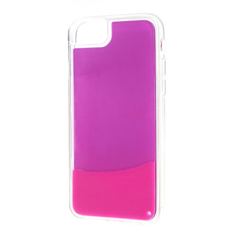 Luminous Quicksand TPU+Acrylic Phone Cover for iPhone 8 Plus / 7 Plus / 6 Plus 5.5 inch - Purple / Rose-2