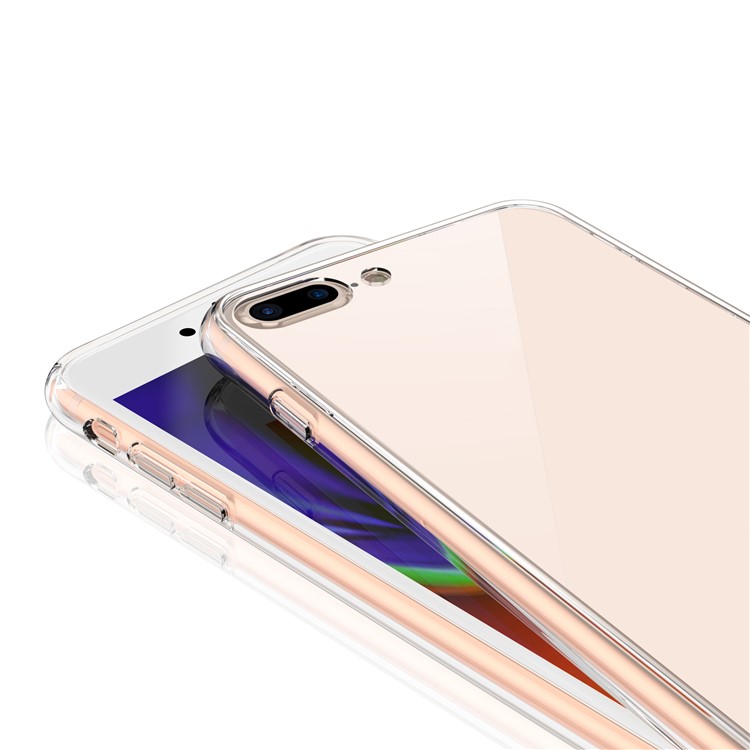 LEEU DESIGN Ice Crystal Series Tempered Glass+Acrylic Phone Case Cover for iPhone 7 Plus / 8 Plus-2