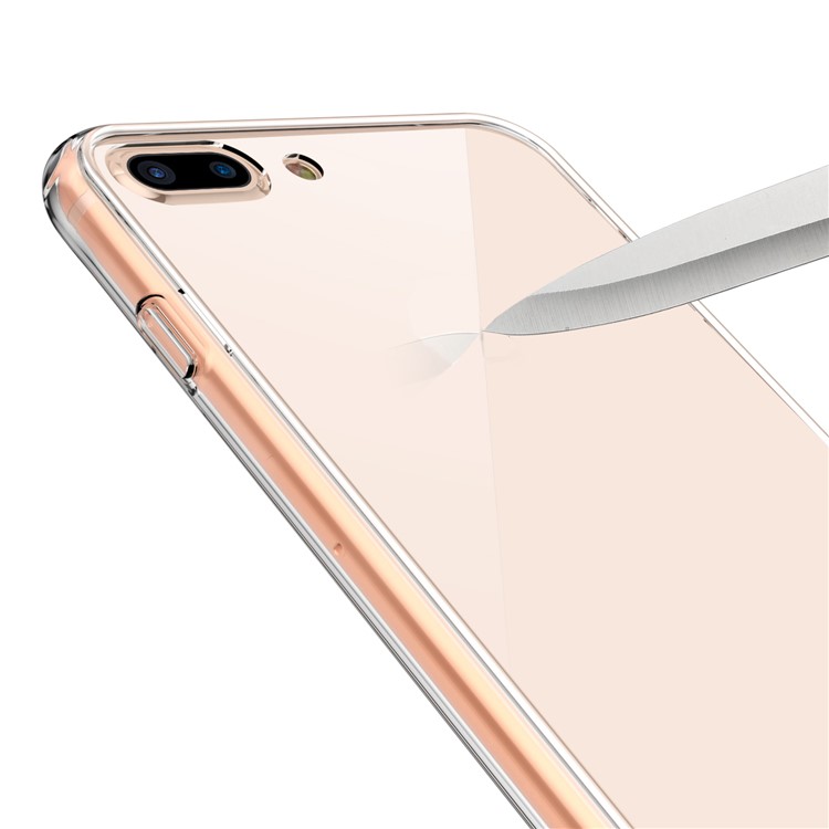 LEEU DESIGN Ice Crystal Series Tempered Glass+Acrylic Phone Case Cover for iPhone 7 Plus / 8 Plus-4