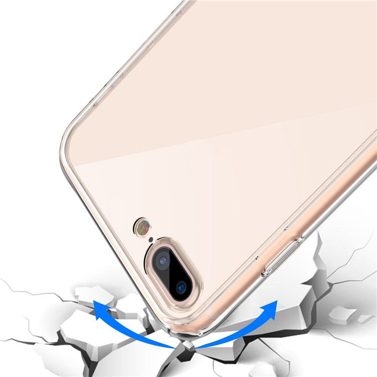 LEEU DESIGN Ice Crystal Series Tempered Glass+Acrylic Phone Case Cover for iPhone 7 Plus / 8 Plus-5