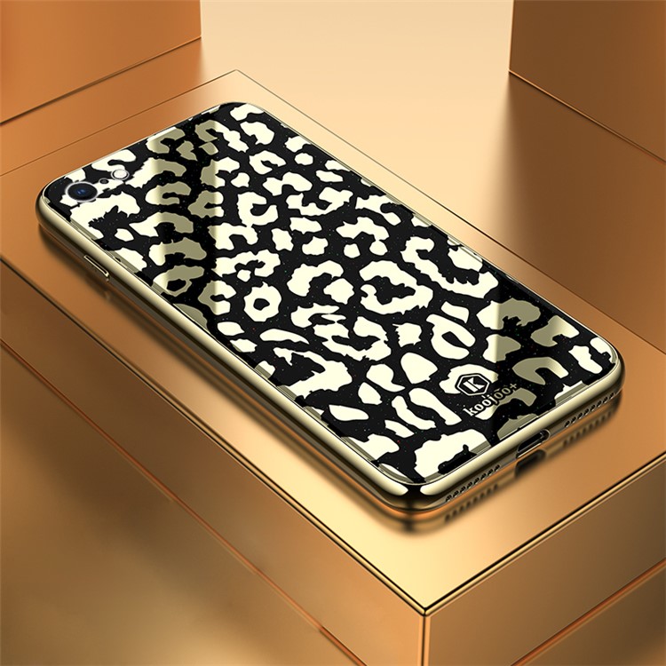 Wild Leopard Series TPU + PC + Organic Glass Phone Case Cover for iPhone 8 4.7 inch - Black-1