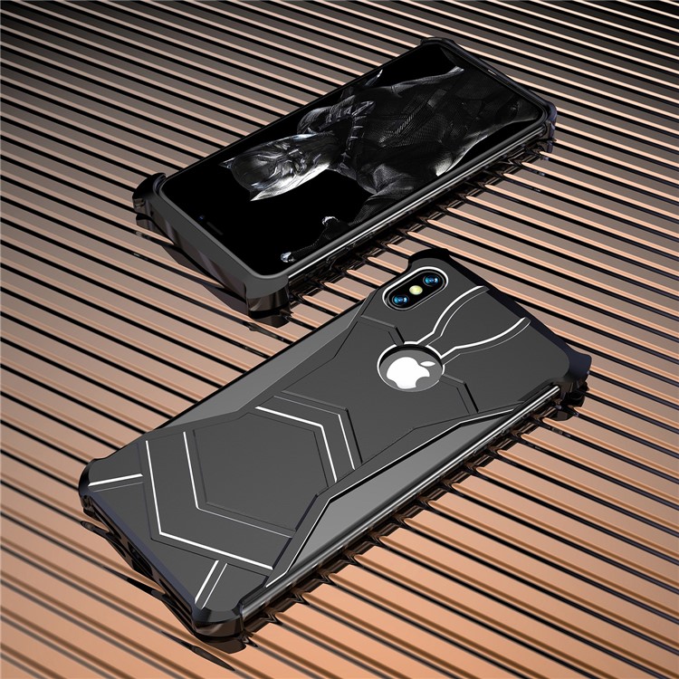 R-JUST Magnetic Absorb Installation Impact Resistant Phone Cover for iPhone XS Max 6.5 inch - Black