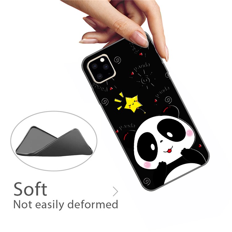 Pattern Printing TPU Case for iPhone (2019) 5.8-inch - Panda-3