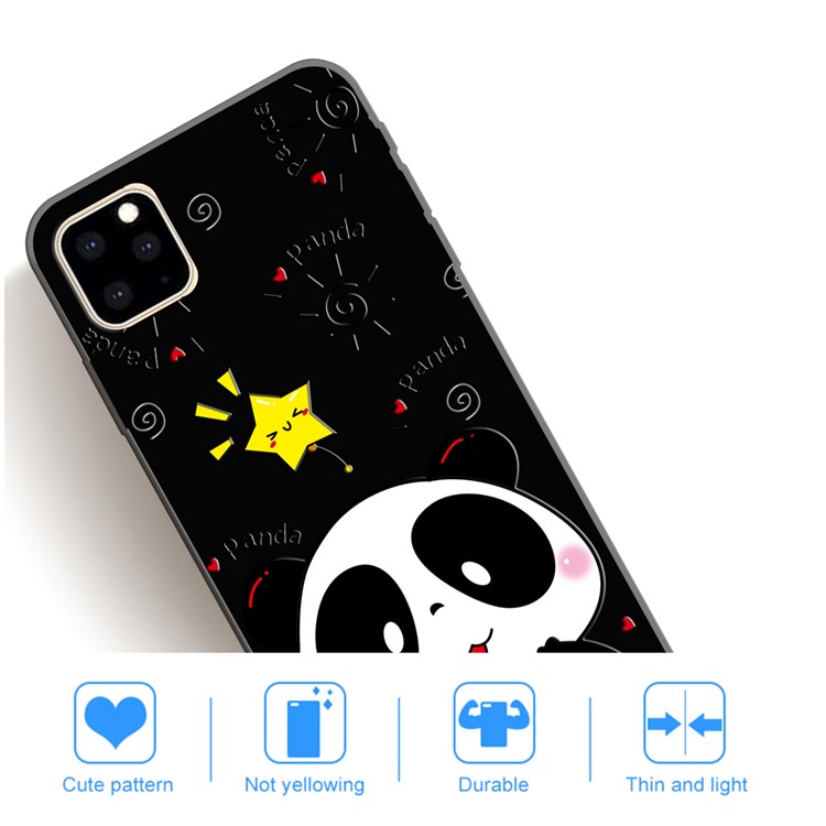 Pattern Printing TPU Case for iPhone (2019) 5.8-inch - Panda-5