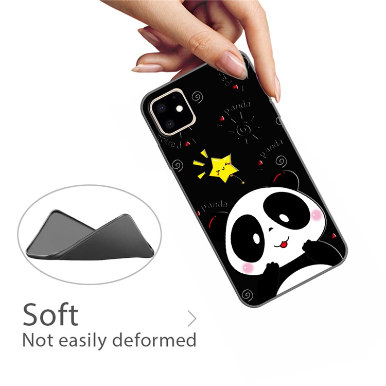 Pattern Printing TPU Back Case for iPhone (2019) 6.1-inch - Panda-3