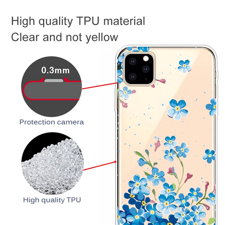 Padrão De Impressão Clara Caso De Cobertura De Telefone Celular TPU Para Iphone (2019) 5.8 Polegadas - Statice-2