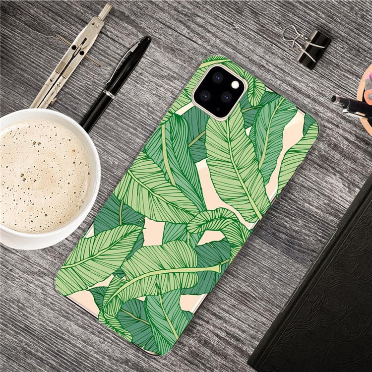 Estuche De Impresión Transparente Con Patrón De TPU Para IPhone (2019) 5.8 Pulgadas - Hojas De Banana-1