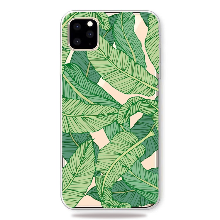 Estuche De Impresión Transparente Con Patrón De TPU Para IPhone (2019) 5.8 Pulgadas - Hojas De Banana-4