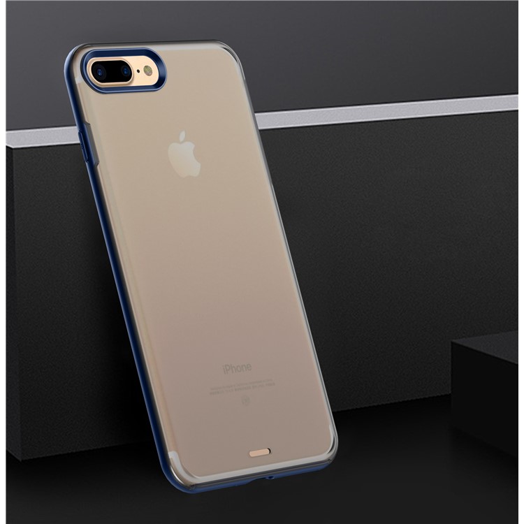 

Прозрачный Матовый Чехол Для Мобильного Телефона PC + TPU Для Iphone 8 Plus / 7 Плюс - Синий, iPhone 8 Plus 5.5 inch