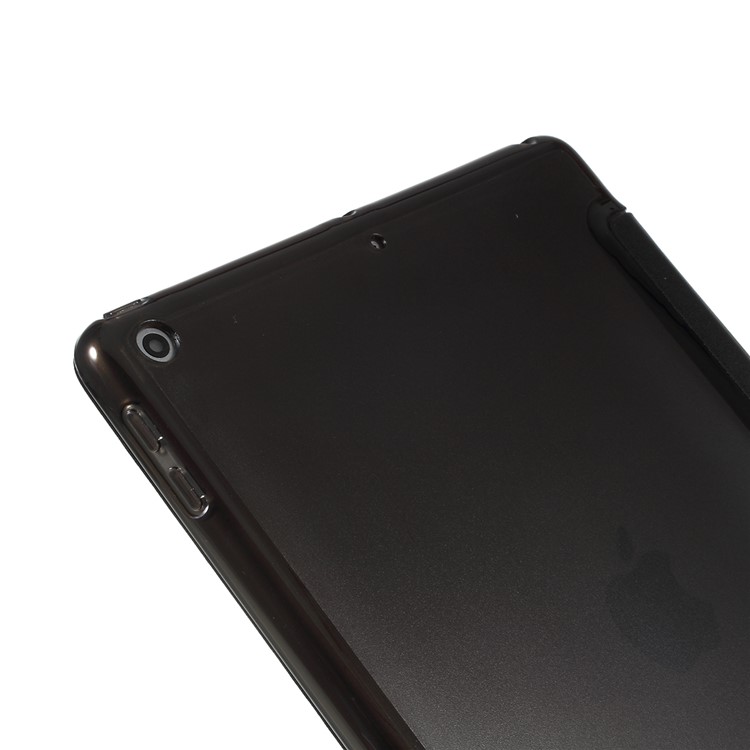 Nappa Skin Plastic+TPU+PU Leather Tablet Shell Case for iPad 9.7-inch (2018)/(2017) - Black-4