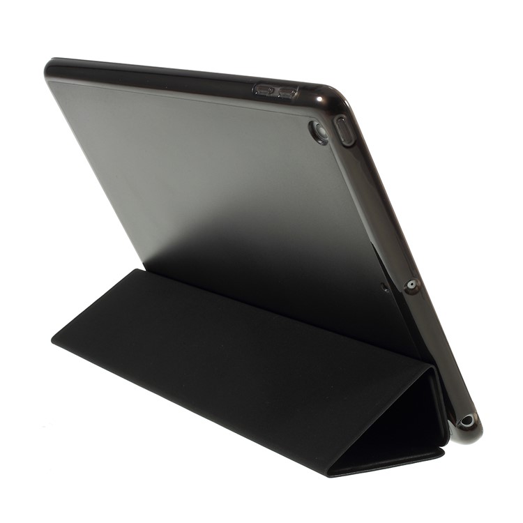 Nappa Skin Plastic+TPU+PU Leather Tablet Shell Case for iPad 9.7-inch (2018)/(2017) - Black-5