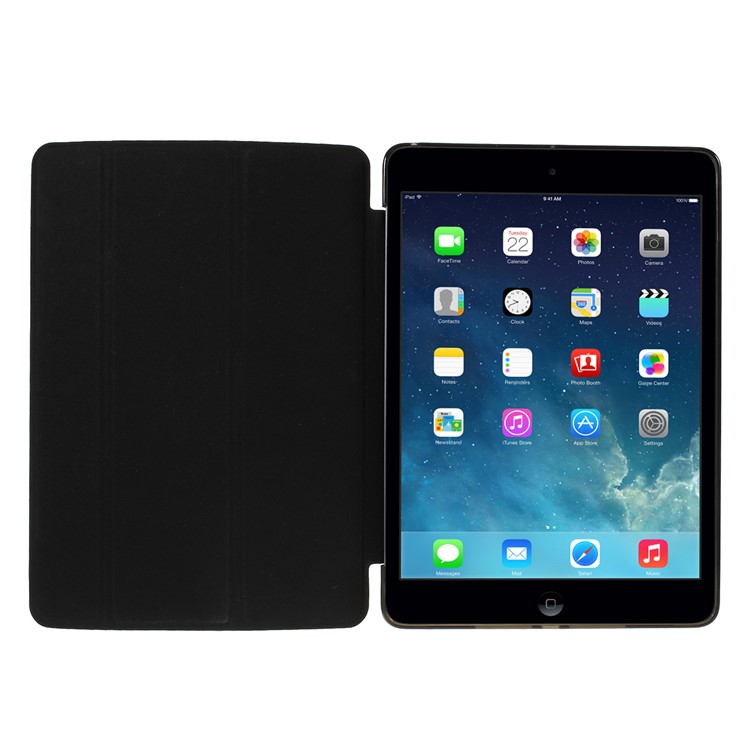Nappa Skin Plastic+TPU+PU Leather Tablet Shell Case for iPad 9.7-inch (2018)/(2017) - Black-8
