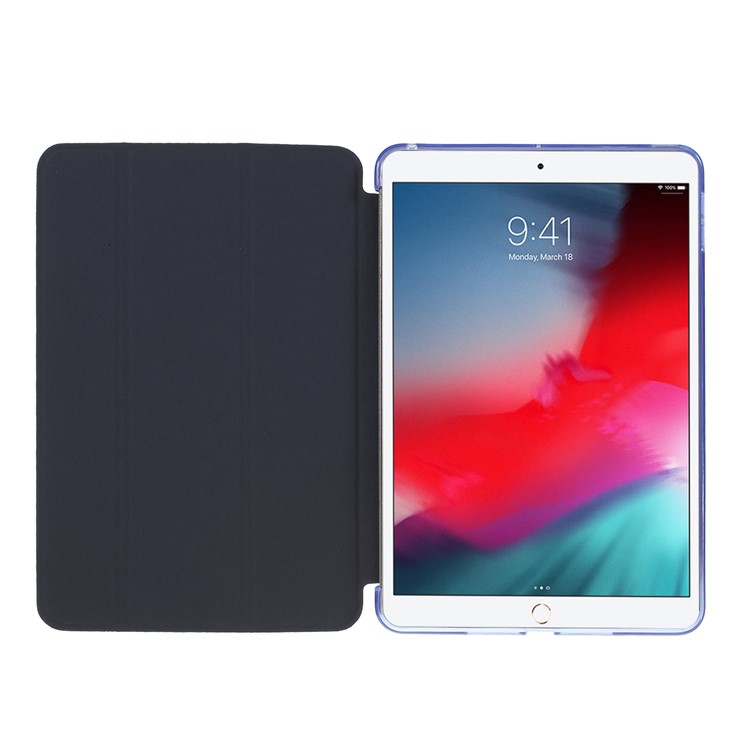 Nappa Skin Plastic+TPU+PU Leather Tablet Case for iPad mini (2019) 7.9 inch - Dark Blue-6