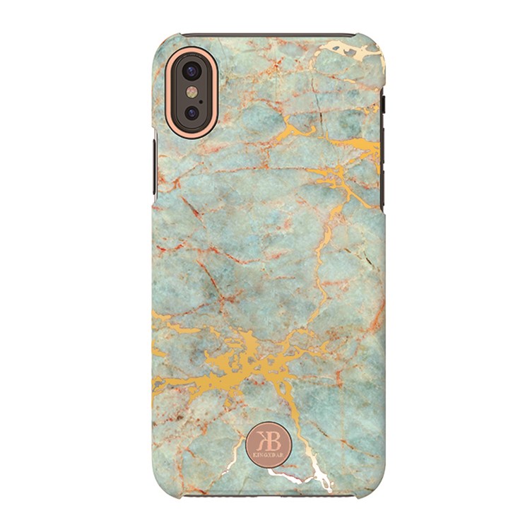 

KINGXBAR Marble Pattern Drop-proof Hard PC Phone Case for iPhone XS Max - Green, iPhone XS Max 6.5 inch