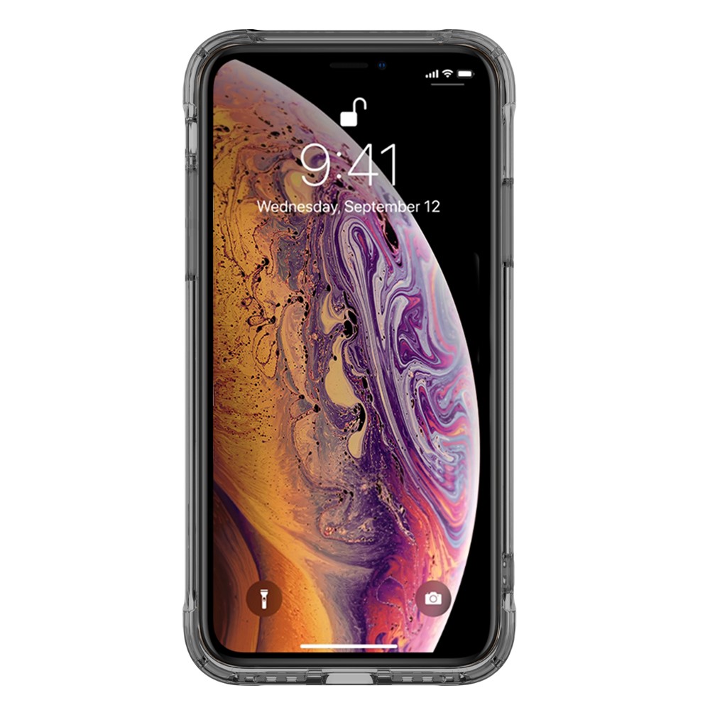 LEEU DESIGN Air Cushion Shockproof TPU Casing with Voice Conversion Jack for iPhone X/XS 5.8 inch - Black-10