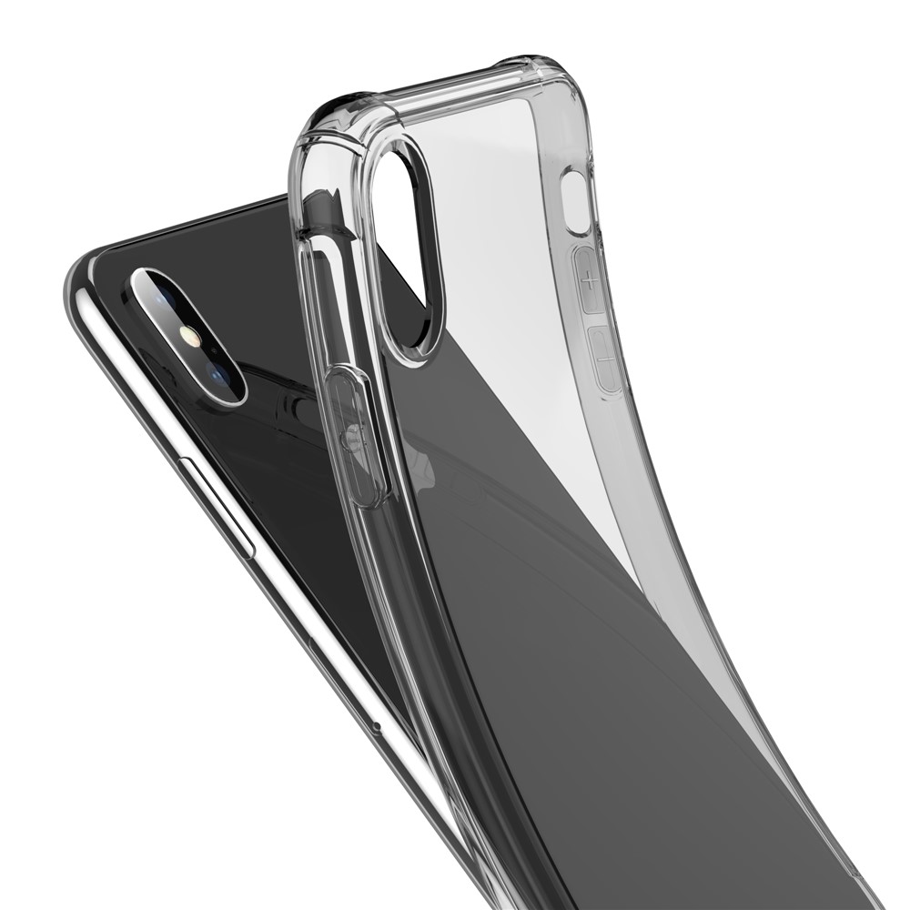 LEEU DESIGN Air Cushion Shockproof TPU Casing with Voice Conversion Jack for iPhone X/XS 5.8 inch - Black-11