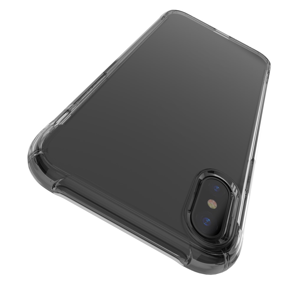 LEEU DESIGN Air Cushion Shockproof TPU Casing with Voice Conversion Jack for iPhone X/XS 5.8 inch - Black-20