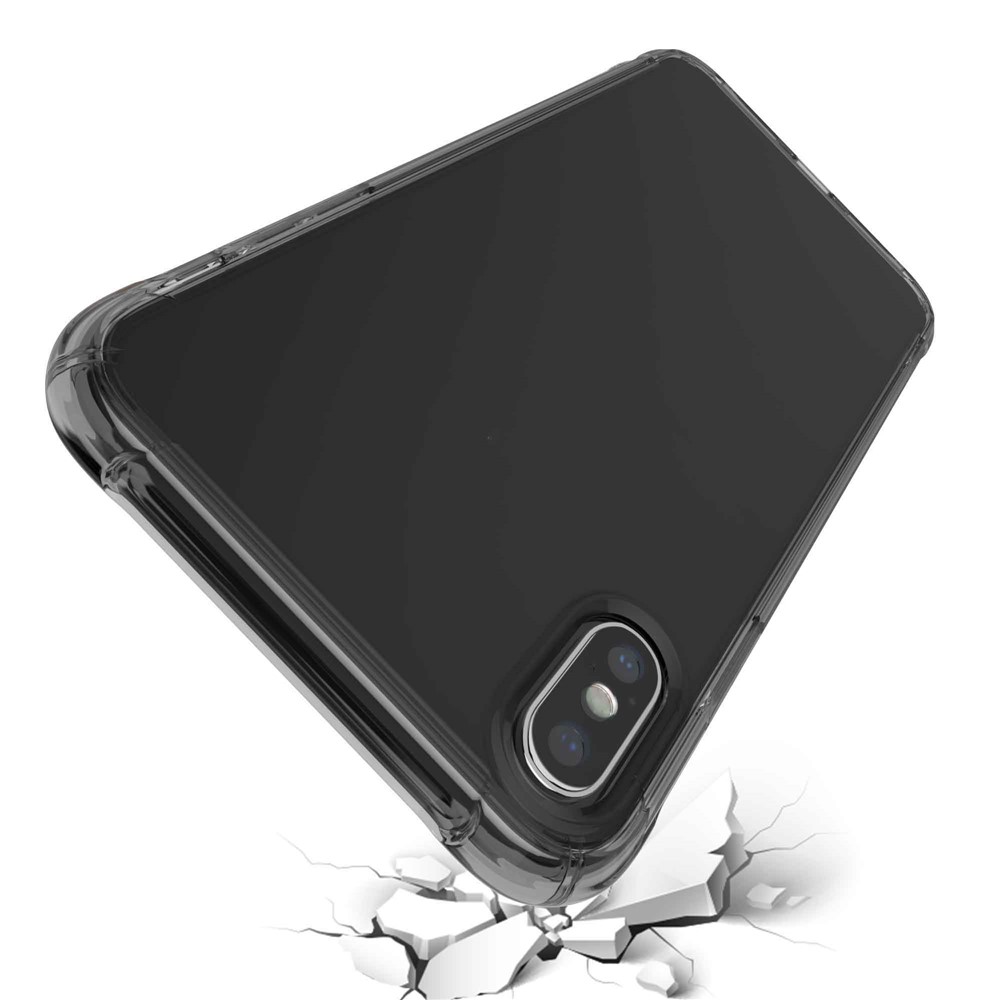 LEEU DESIGN Air Cushion Shockproof TPU Casing with Voice Conversion Jack for iPhone X/XS 5.8 inch - Black-3