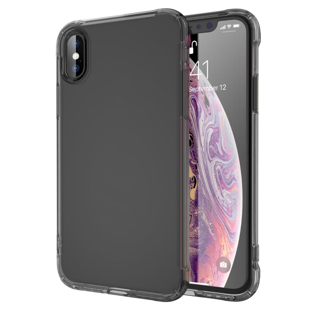 LEEU DESIGN Air Cushion Shockproof TPU Casing with Voice Conversion Jack for iPhone X/XS 5.8 inch - Black-9